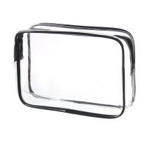 24x18x7cm Travel Toiletry Bag Waterproof PVC Cosmetics Organizer Zipper Storage Bag