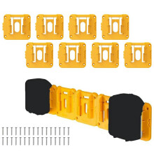 RIS-DW-1 8Pcs For Dewalt 20V/60V DCB200 Battery Holder Wall Storage Mounts Battery Rack