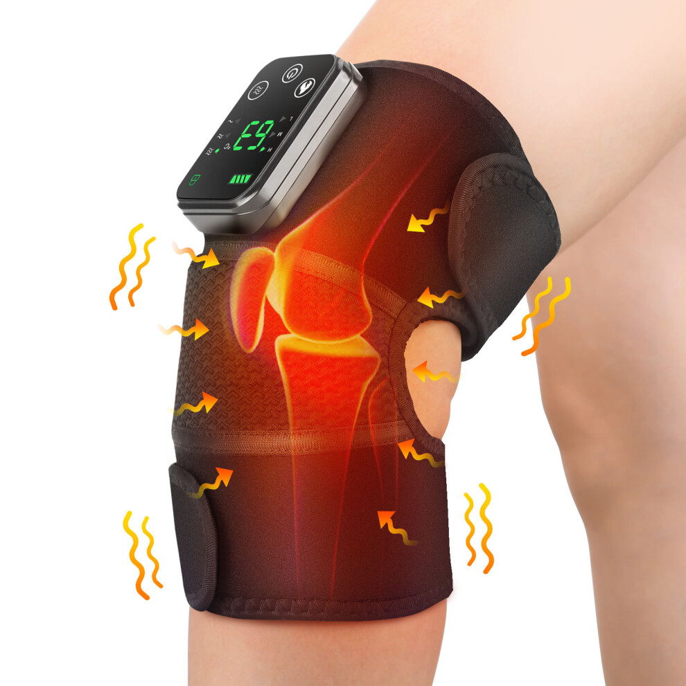 HAILICARE 1Pc Electric Heating Knee Massager Knee/Elbow/Shoulder Hot Compress Physiotherapy Instrument (CE/ROHS/FCC Certified)