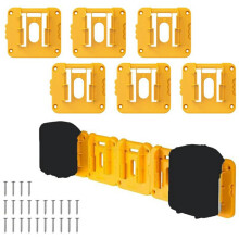 RIS-DW-1 6Pcs For Dewalt 20V/60V DCB200 Battery Holder Wall Storage Mounts Battery Rack