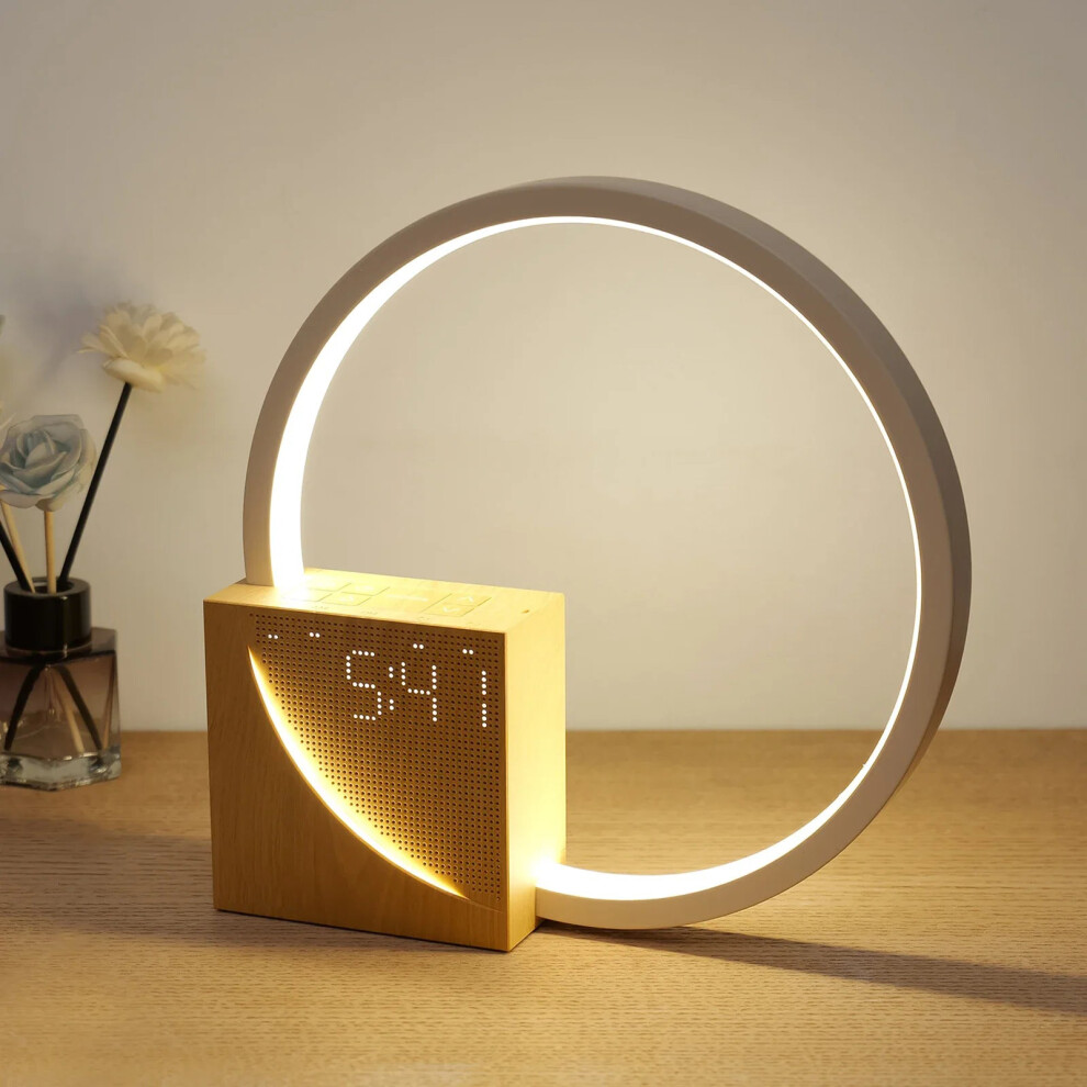 AJ300 Sunrise Alarm Clock White Noise Table Lamp Touch Dimmable Wake-Up Light,EU Plug