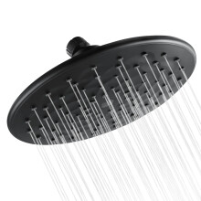 9 Inch Black Rainfall Shower Head 360 Degree Adjustable High Pressure Bathroom Shower Top Sprayer