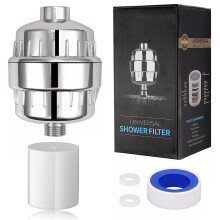 16 Stages Bathroom Water Filter Remove Chlorine Heavy Metals Filtered Shower Head,with 1 Filter