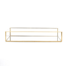 Nordic Style Glass Copper Rectangular Storage Tray Jewelry Necklace Tray Organizer