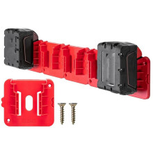 RIS-M-1 1Pc For Milwaukee M18 18V Battery Holder Shelf Wall Mount Hanger Storage Rack