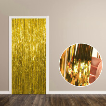 1x2m Metallic Foil PET Fringe Door Curtain Birthday Wedding Party Decor Backdrop Tassel Shimmer Drape