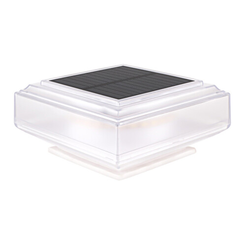 Clear Shell Solar Fence Post Light Fence Post Cap Lamp for Deck,Patio,Garden 2