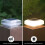 Clear Shell Solar Fence Post Light Fence Post Cap Lamp for Deck,Patio,Garden 5