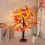 Pumpkins Fake Fall Lighted Maple Tree 24 Leds Lights Thanksgiving Decoration Artificial Tree Lights 3