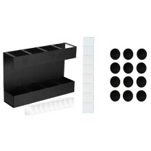 YH019-2 4 Slots Metal Straw Dispenser Organizer Rack Space Saving Kitchen Storage Shelf (With 12 Soft Magnetic Sheet)