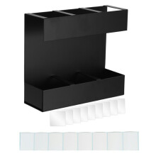 YH018-1 3 Slots Metal Straw Dispenser Organizer Rack Space Saving Kitchen Storage Shelf (Without Soft Magnetic Sheet)