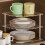 YX165 3 Tier Space Saving Acrylic Corner Organizer Kitchen Bathroom Countertop Storage Shelf 6