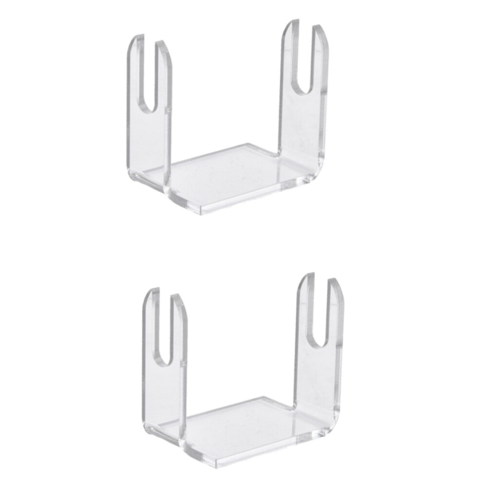 2PCS Acrylic Fan Display Stand For Folding Fans Holder Organizer Rack Transparent Showcase