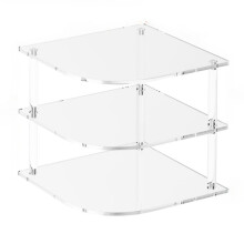 YX165 3 Tier Space Saving Acrylic Corner Organizer Kitchen Bathroom Countertop Storage Shelf