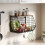 Wall Mounted Kitchen Storage Rack Large Size Thickened Iron Wood Organizer Foldable Vegetable Fruit Basket 3