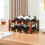 Creative 2-Tier Wine Rack for 6 Bottles Bamboo Tabletop Display Stand Home Bar Storage Organizer 1