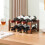 Creative 2-Tier Wine Rack for 6 Bottles Bamboo Tabletop Display Stand Home Bar Storage Organizer 7