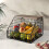 Wall Mounted Kitchen Storage Rack Small Size Iron Wood Shelf Foldable Vegetable Fruit Basket For Kitchen Balcony 4