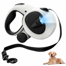 5M Retractable Dog Leash with LED Light Reflective Pet Walking Lead for Medium/Small Dogs,Up to 30Kg