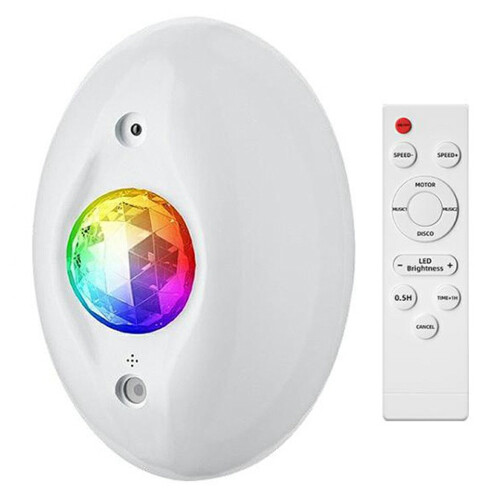 Bluetooth-Compatible Music Player Oval Starry Sky Projector Lamp Aurora Night Light with Remote