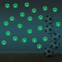PVCYG640 12Pcs Football Luminous Wall Stickers for Kids Room Decor