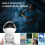 BL-TKG Space Dog Starry Sky Projector Projection Night Light Bluetooth-compatible Speaker (USB Powered) 9