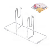 Acrylic Folding Fan Display Stand Holder For Handheld Fans Organizer Assemblable Storage Rack Transparent Showcase