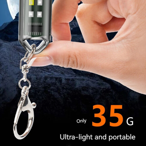 MNS2 Mini Flashlight Multi Light Modes Outdoor Camping Hiking Torch with Keychain 2