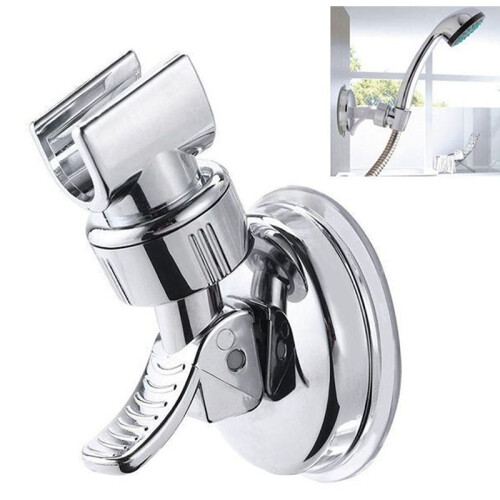 Universal Adjustable Handheld Shower Head Holder Suction Cup Holder Full Plating Shower Head Bathroom Bracket,Style A