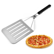 Foldable 430 Stainless Steel Pizza Cake Spatula Pizza Peel Slotted Spatula,Size L (BPA-Free,No FDA Certificate)