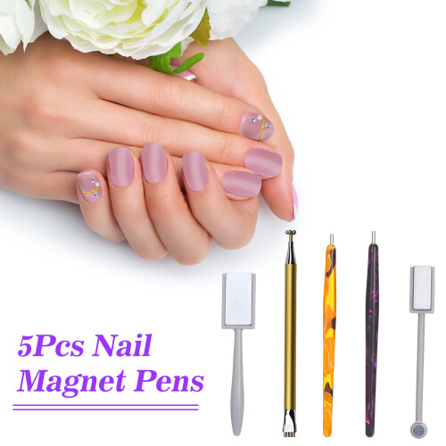 5Pcs Nail Magnet Tool Set With Double Head Flower 1