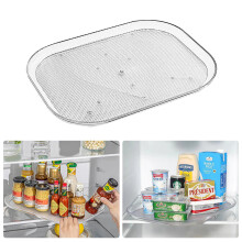 Kitchen Rotating Storage Rack Clear PET Turntable Refrigerator Organizer Space Saver