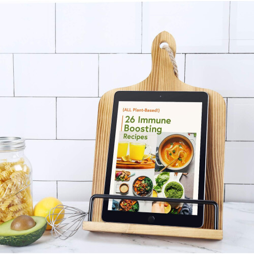 Kitchen Wooden Recipe Tablet Holder Restaurant Menu Stand Display Rack 2
