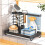 006-MB-7040-BK Chopsticks Knife Fork Holder Dishcloth Rack Multi-Layer Sink Organizer for Kitchen 4
