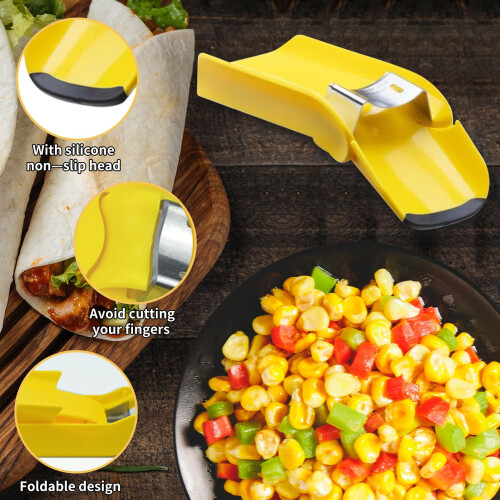 Stainless Steel Blade Corn Cob Stripper Quick Corn Kernel Separator Kitchen Gadget (BPA Free,No FDA) 2