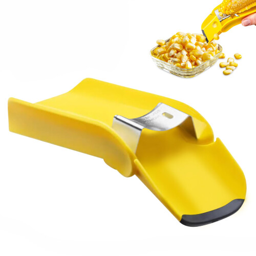 Stainless Steel Blade Corn Cob Stripper Quick Corn Kernel Separator Kitchen Gadget (BPA Free,No FDA)
