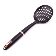 Non-Stick ABS+Nylon Strainer Spoon Long Handle Heat Resistant Slotted Spoon (BPA Free,No FDA Certificate)