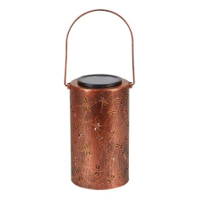 Dragonfly Solar Lantern Hollow Out Metal Outdoor Hanging Light Garden Decor,Size S