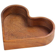 Wooden Heart-Shaped Candy Box Stackable Nuts Dried Fruits Storage Tray (BPA Free,No FDA)