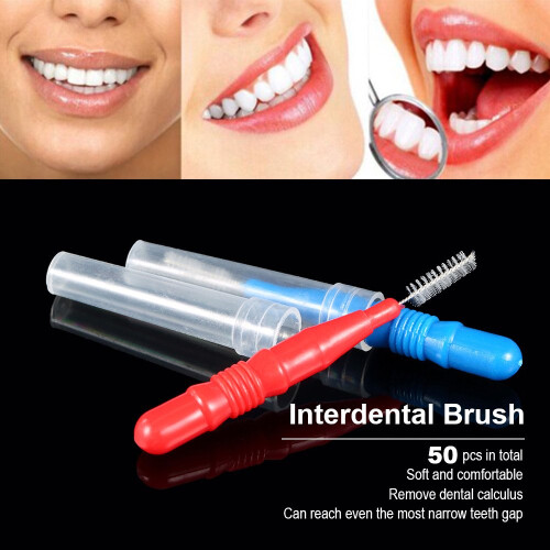 50Pcs Retractable Interdental Brushes Teeth Gap Cleaning Soft Bristles Interdental Brushes 2