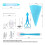 FM002 102Pcs Cake Decorating Kit Pastry Nozzle Tips Bag Baking Tools BPA Free 3
