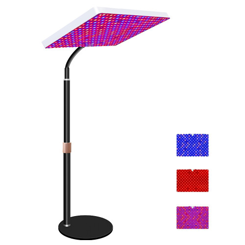 Style G Rectangular Desktop Plant Grow Light VEG and Bloom Segmented Full Spectrum Growing Lamp,EU Plug