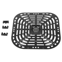 Air Fryer Square Steaming Pad Non-Slip Mat Air Fryer Basket Replacement Stainless Steel Grill Pad (BPA Free,No FDA)
