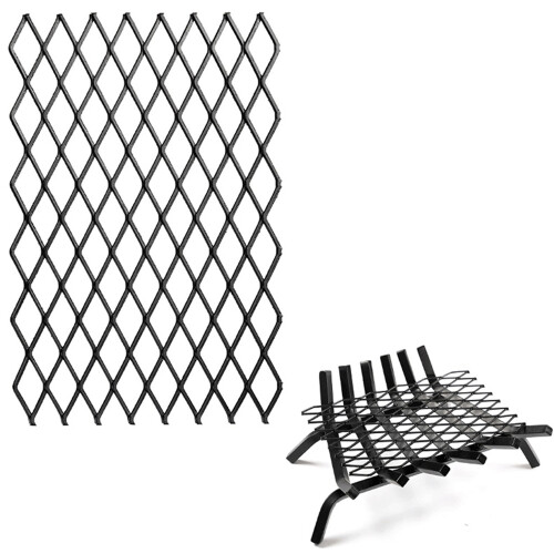 7.5x11.8 Inch Solid Steel Fireplace Grate Ember Retainer Mesh Keep Burning Embers from Falling 1