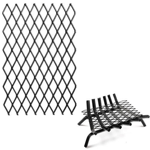 9.8x16.1 Inch Solid Steel Fireplace Grate Ember Retainer Mesh Keep Burning Embers from Falling 1