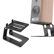 2Pcs Desktop Speaker Stand Studio Recording Equipment Storage Stand Holder 5 Degrees Tilt Design 33 Lbs Capacity