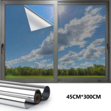 45 x 300cm Window Privacy Film Office Home Balcony One Way UV Blocking Static Cling Glass Film