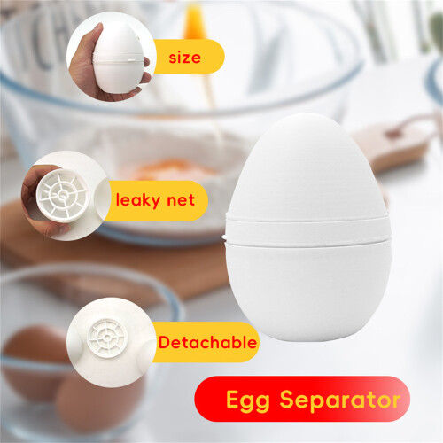 Egg Yolk Separator Kitchen Tool Easy Clean Plastic Egg White Divider Cooking Gadget (No FDA,BPA Free) 2