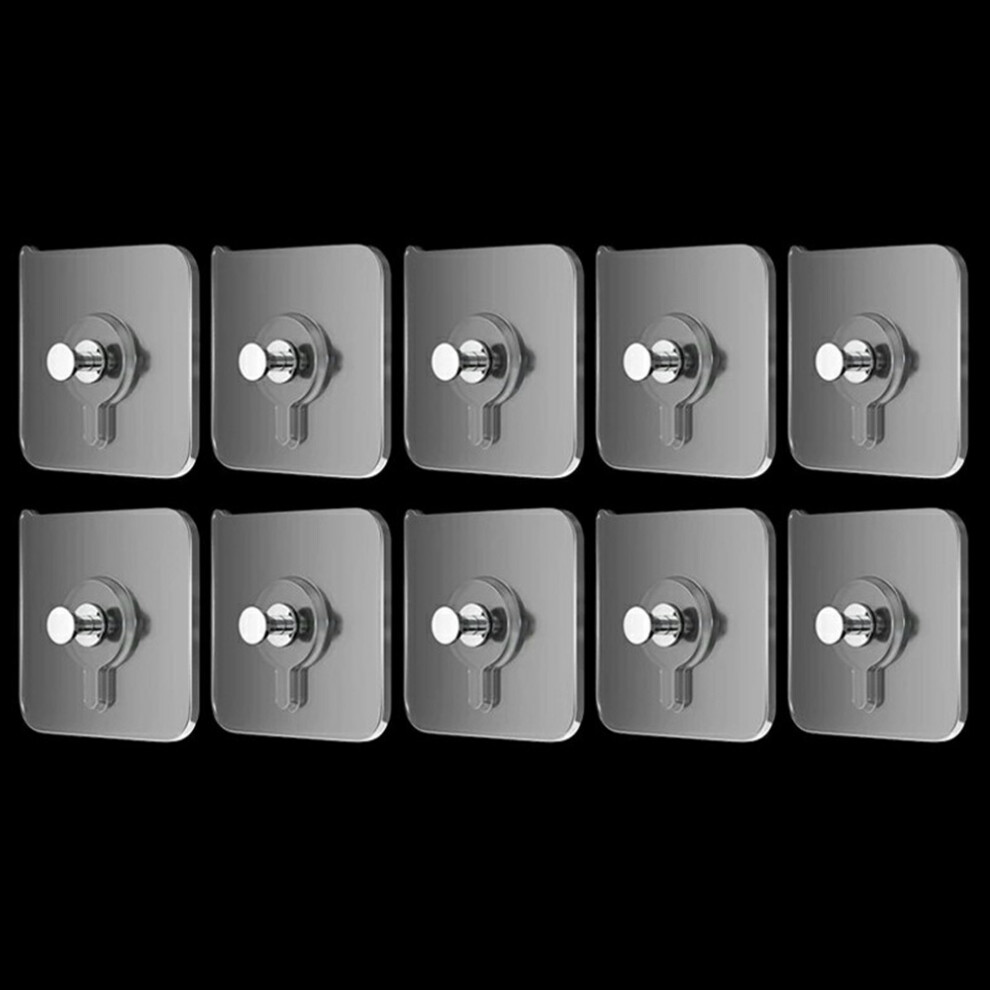 10Pcs Transparent Adhesive Hook No Drilling Traceless Wall Mount Screw For Picture Frames Clocks 6914270496347