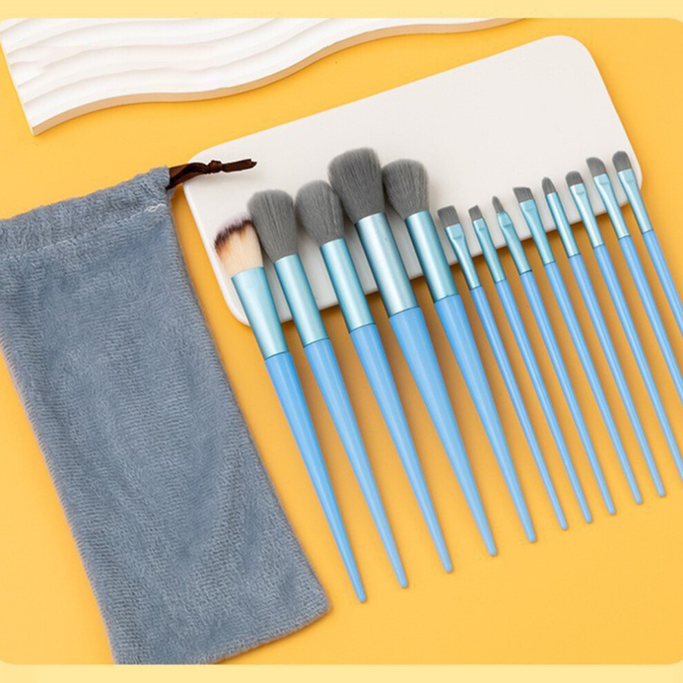 13 PCS Makeup Brush Set All-Season Soft Fiber Foundation Contour Brushes Cosmetic Tools with Velvet Pouch